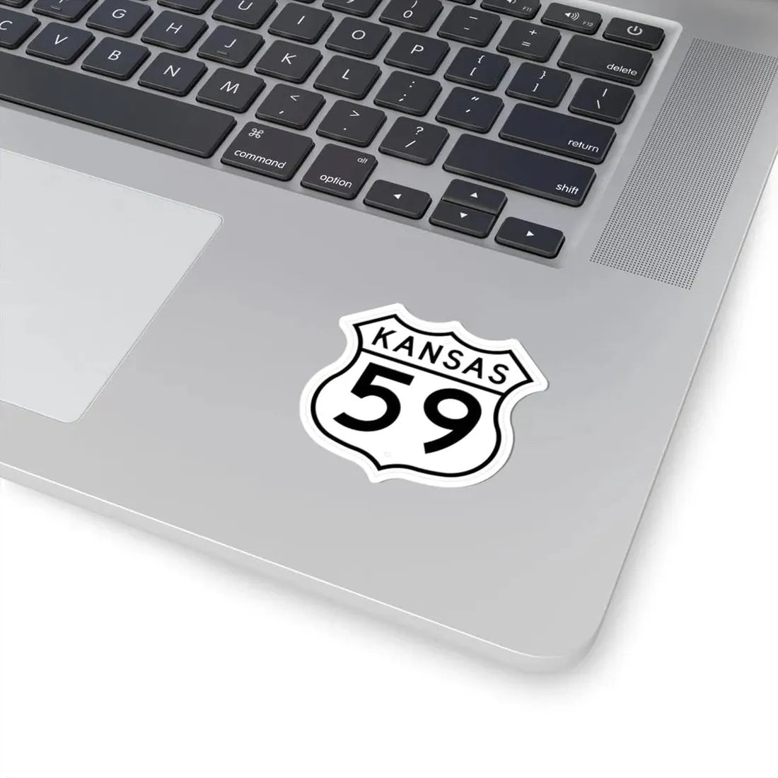 US 59 Kansas 1962 (Kansas) (Road Sign) STICKER Vinyl Kiss-Cut Decal - The Sticker Space