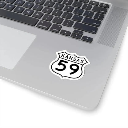 US 59 Kansas 1962 (Kansas) (Road Sign) STICKER Vinyl Kiss-Cut Decal - The Sticker Space