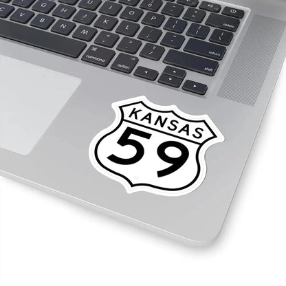 US 59 Kansas 1962 (Kansas) (Road Sign) STICKER Vinyl Kiss-Cut Decal - The Sticker Space