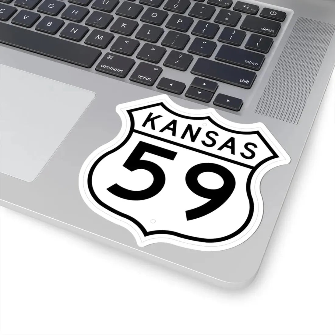 US 59 Kansas 1962 (Kansas) (Road Sign) STICKER Vinyl Kiss-Cut Decal - The Sticker Space