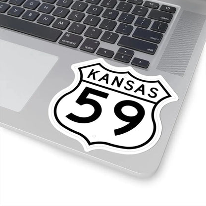 US 59 Kansas 1962 (Kansas) (Road Sign) STICKER Vinyl Kiss-Cut Decal - The Sticker Space