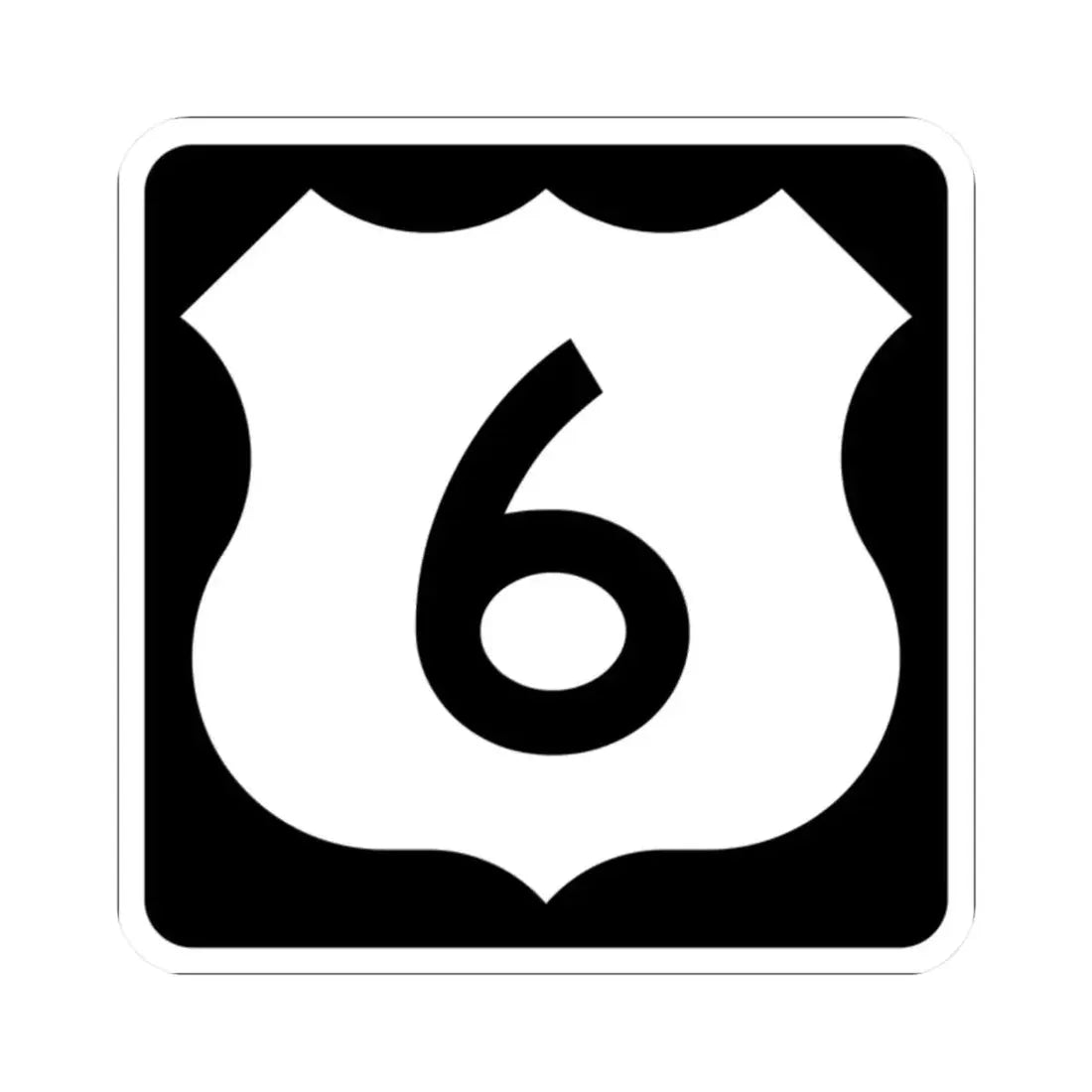 US 6 IA (Iowa) (Road Sign) STICKER Vinyl Kiss-Cut Decal 2 Inch White - The Sticker Space
