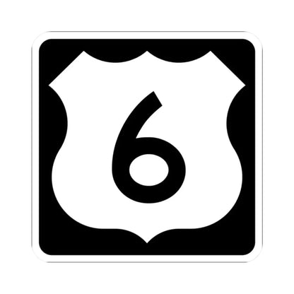 US 6 IA (Iowa) (Road Sign) STICKER Vinyl Kiss-Cut Decal 2 Inch White - The Sticker Space