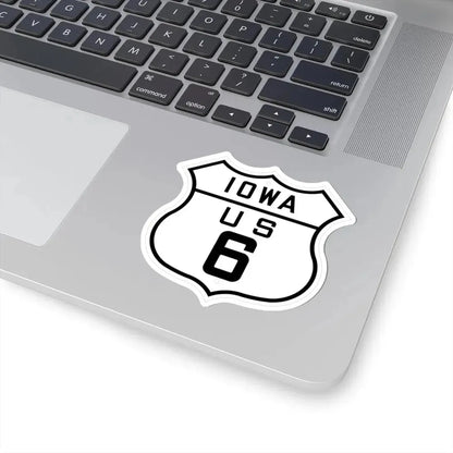 US 6 Iowa 1926 (Iowa) (Road Sign) STICKER Vinyl Kiss-Cut Decal - The Sticker Space