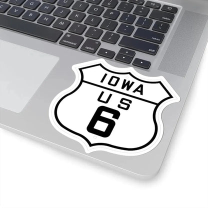 US 6 Iowa 1926 (Iowa) (Road Sign) STICKER Vinyl Kiss-Cut Decal - The Sticker Space