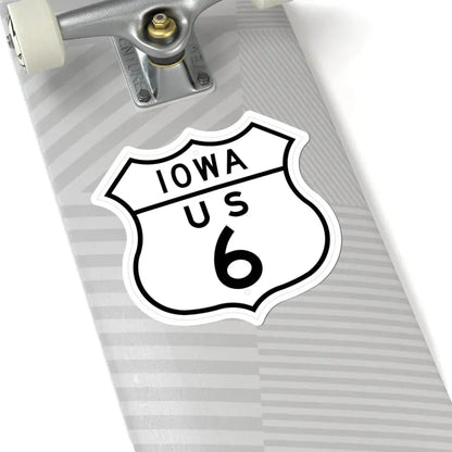 US 6 Iowa 1948 (Iowa) (Road Sign) STICKER Vinyl Kiss-Cut Decal - The Sticker Space