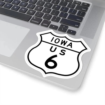 US 6 Iowa 1948 (Iowa) (Road Sign) STICKER Vinyl Kiss-Cut Decal - The Sticker Space