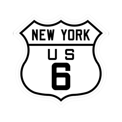 US 6 New York 1926 (New York) (Road Sign) STICKER Vinyl Kiss-Cut Decal 2 Inch White - The Sticker Space
