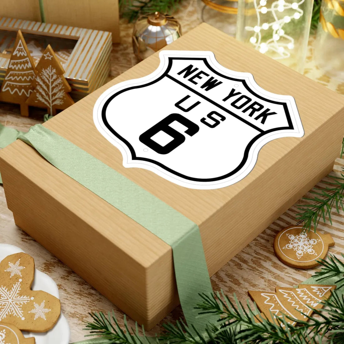 US 6 New York 1926 (New York) (Road Sign) STICKER Vinyl Kiss-Cut Decal - The Sticker Space