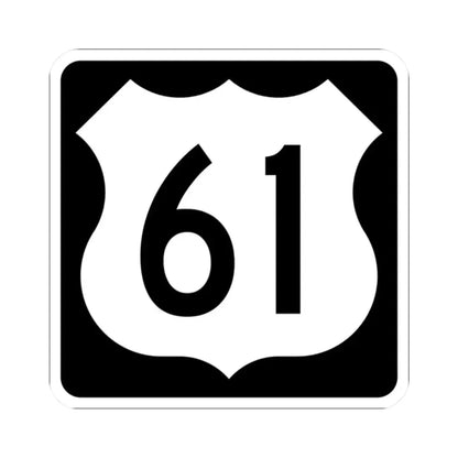 US 61 IA (Iowa) (Road Sign) STICKER Vinyl Kiss-Cut Decal 2 Inch White - The Sticker Space