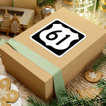 US 61 IA (Iowa) (Road Sign) STICKER Vinyl Kiss-Cut Decal - The Sticker Space