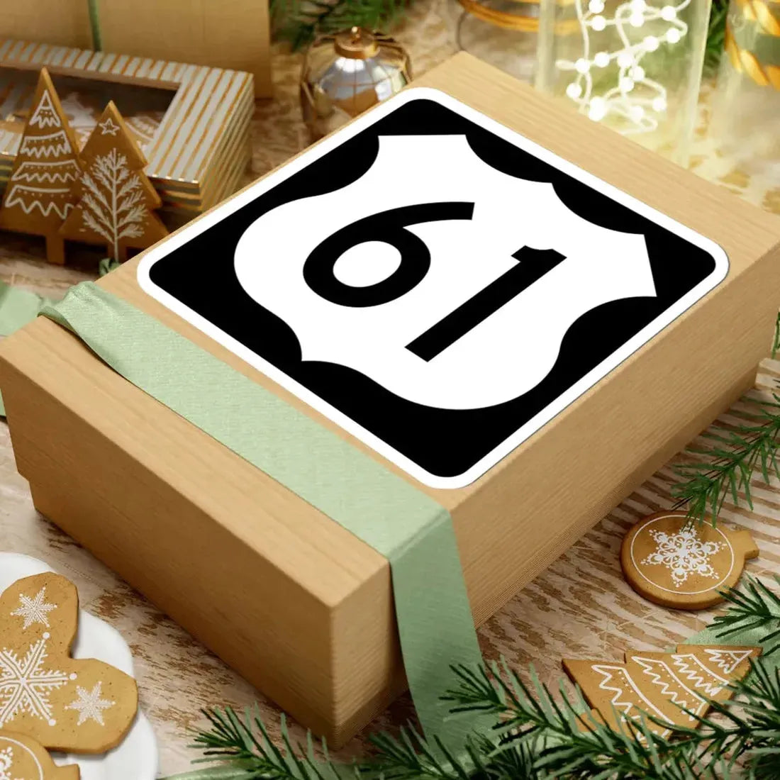 US 61 IA (Iowa) (Road Sign) STICKER Vinyl Kiss-Cut Decal - The Sticker Space