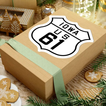 US 61 Iowa 1926 (Iowa) (Road Sign) STICKER Vinyl Kiss-Cut Decal - The Sticker Space