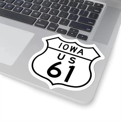 US 61 Iowa 1948 (Iowa) (Road Sign) STICKER Vinyl Kiss-Cut Decal - The Sticker Space