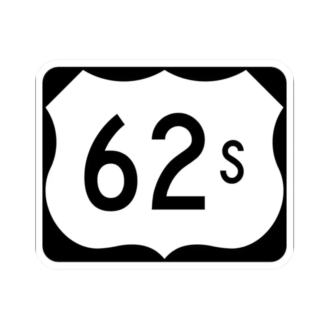US 62S (Arkansas) (Road Sign) STICKER Vinyl Kiss-Cut Decal 2 Inch White - The Sticker Space