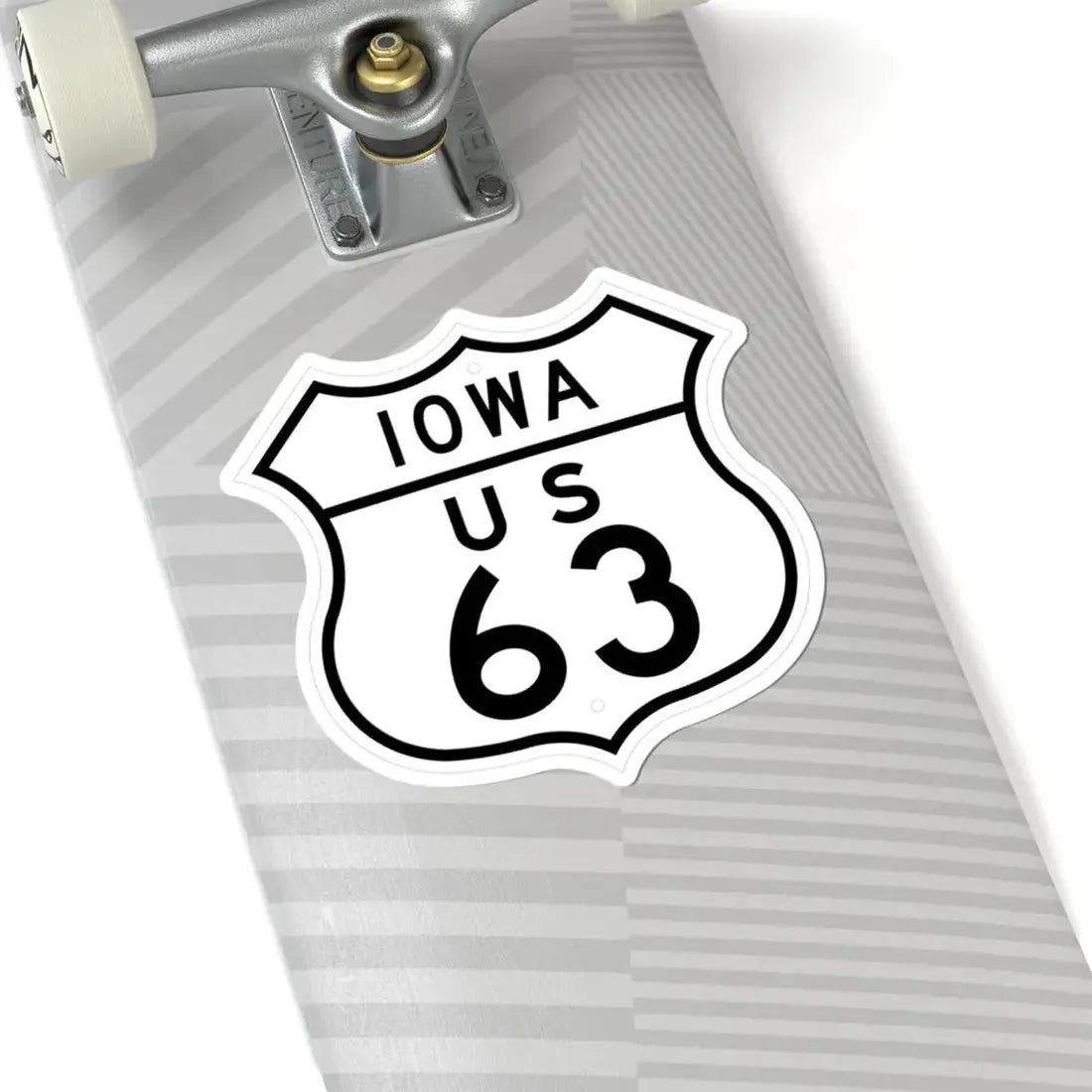 US 63 Iowa 1948 (Iowa) (Road Sign) STICKER Vinyl Kiss-Cut Decal - The Sticker Space