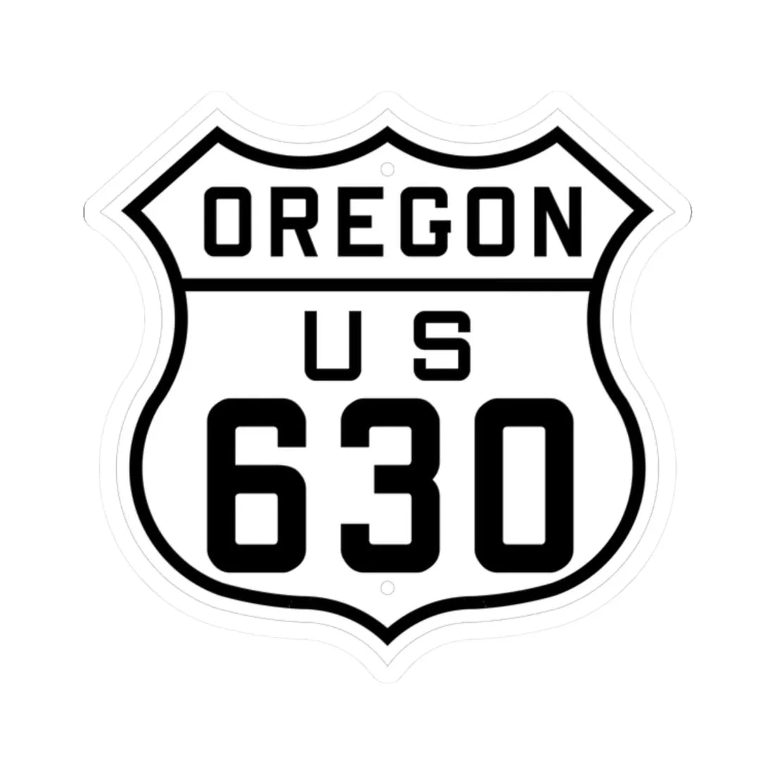 US 630 Oregon 1926 (Oregon) (Road Sign) STICKER Vinyl Kiss-Cut Decal 2 Inch White - The Sticker Space