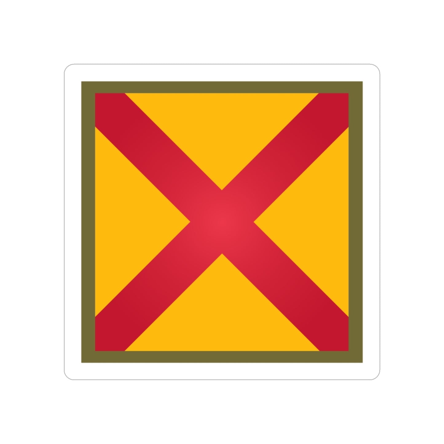 US 63rd Cavalry Division (U.S. Army) REVERSE PRINT Transparent STICKER-3 Inch-The Sticker Space