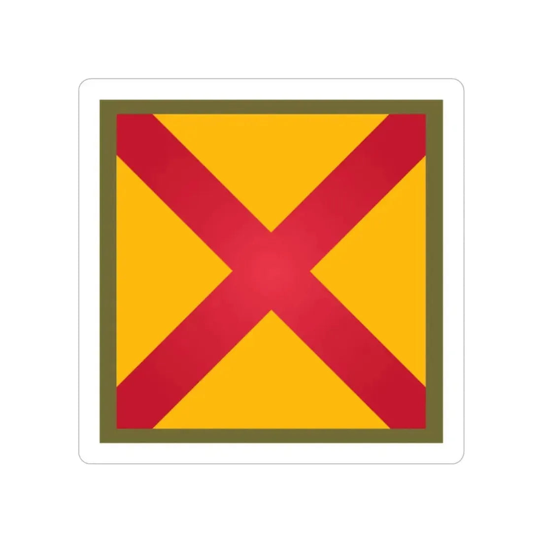 US 63rd Cavalry Division (U.S. Army) REVERSE PRINT Transparent Die-Cut STICKER 2 Inch Die-Cut Transparent - The Sticker Space