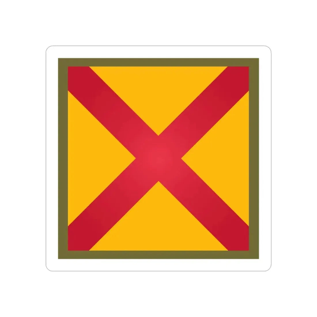 US 63rd Cavalry Division (U.S. Army) REVERSE PRINT Transparent Die-Cut STICKER 3 Inch Die-Cut Transparent - The Sticker Space