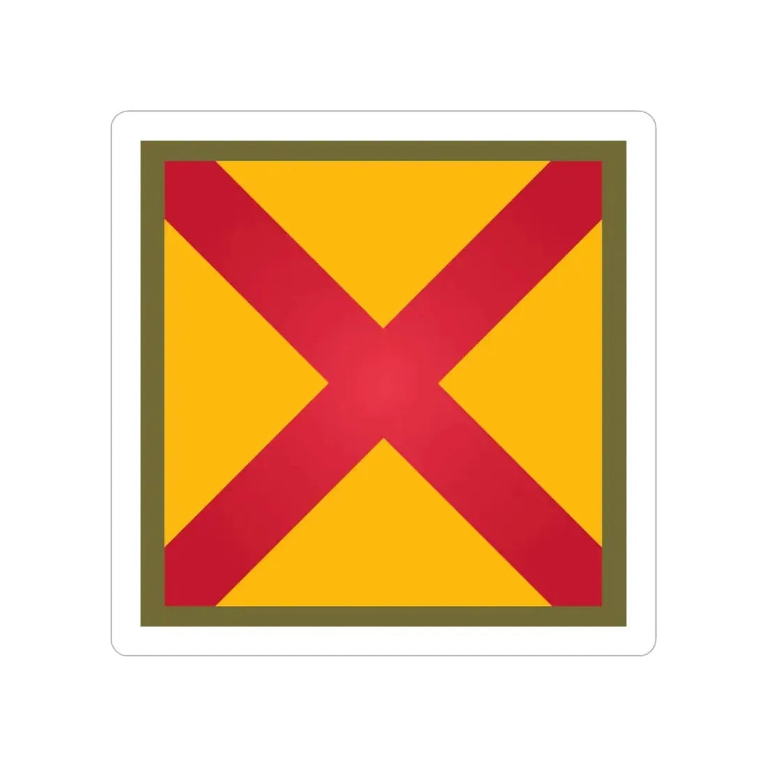 US 63rd Cavalry Division (U.S. Army) REVERSE PRINT Transparent Die-Cut STICKER 4 Inch Die-Cut Transparent - The Sticker Space