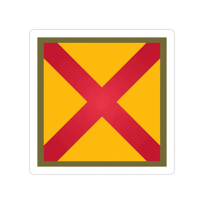 US 63rd Cavalry Division (U.S. Army) REVERSE PRINT Transparent Die-Cut STICKER 4 Inch Die-Cut Transparent - The Sticker Space