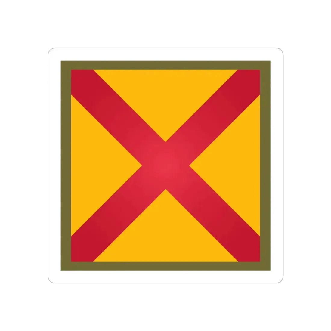 US 63rd Cavalry Division (U.S. Army) REVERSE PRINT Transparent Die-Cut STICKER 5 Inch Die-Cut Transparent - The Sticker Space