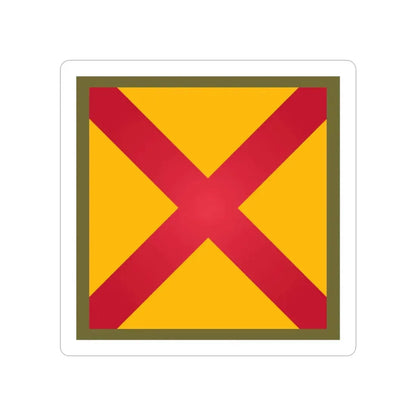 US 63rd Cavalry Division (U.S. Army) REVERSE PRINT Transparent Die-Cut STICKER 5 Inch Die-Cut Transparent - The Sticker Space