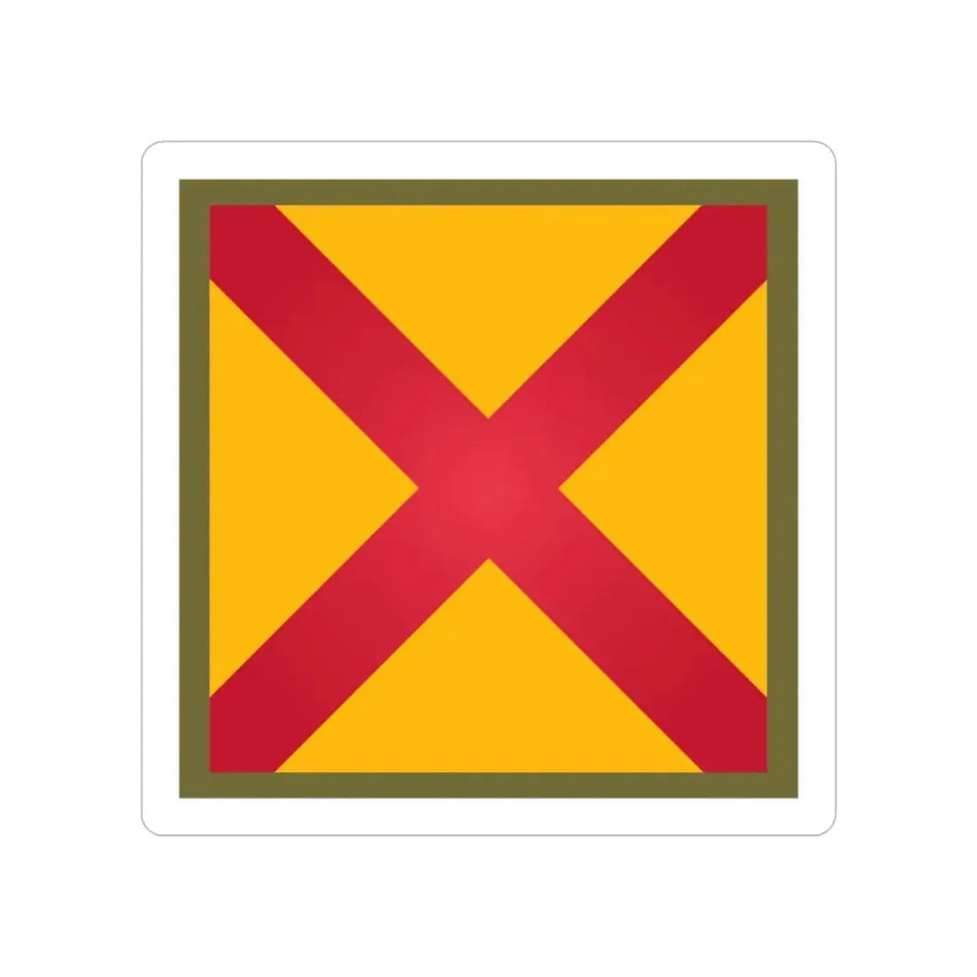 US 63rd Cavalry Division (U.S. Army) REVERSE PRINT Transparent Die-Cut STICKER 6 Inch Die-Cut Transparent - The Sticker Space