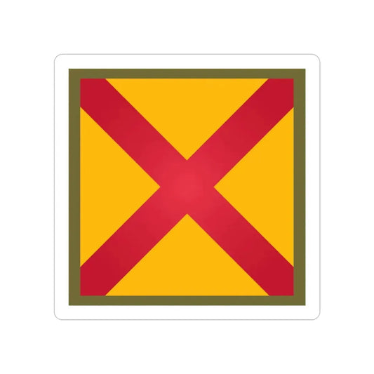 US 63rd Cavalry Division (U.S. Army) REVERSE PRINT Transparent Die-Cut STICKER 6 Inch Die-Cut Transparent - The Sticker Space