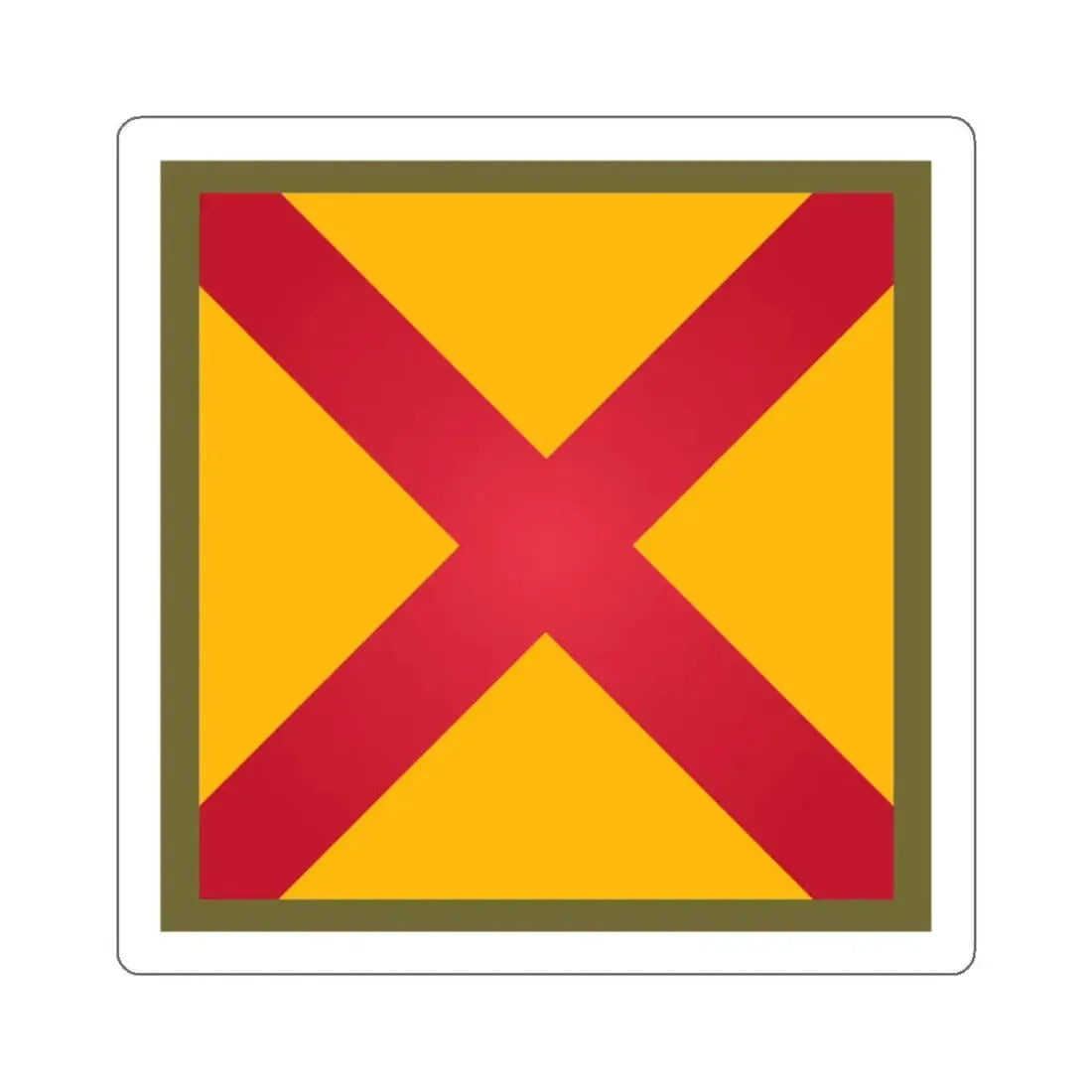 US 63rd Cavalry Division (U.S. Army) STICKER Vinyl Kiss-Cut Decal 4 Inch White - The Sticker Space