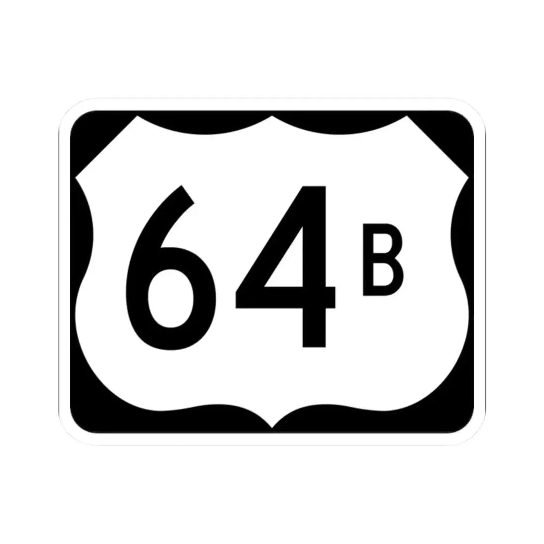 US 64B (Arkansas) (Road Sign) STICKER Vinyl Kiss-Cut Decal 2 Inch White - The Sticker Space