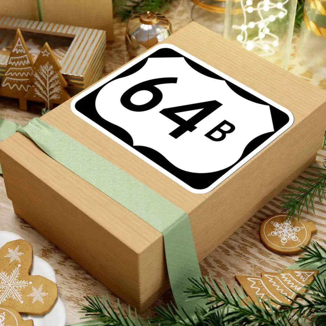 US 64B (Arkansas) (Road Sign) STICKER Vinyl Kiss-Cut Decal - The Sticker Space