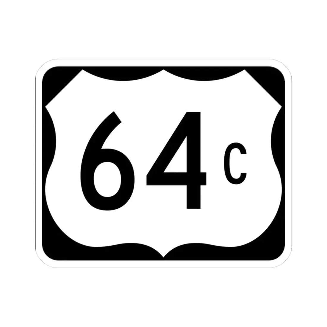 US 64C (Arkansas) (Road Sign) STICKER Vinyl Kiss-Cut Decal 3 Inch White - The Sticker Space