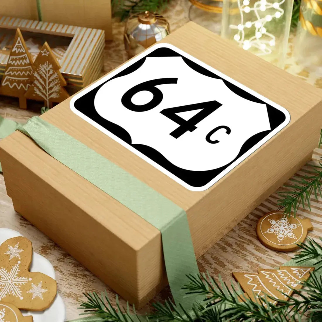 US 64C (Arkansas) (Road Sign) STICKER Vinyl Kiss-Cut Decal - The Sticker Space