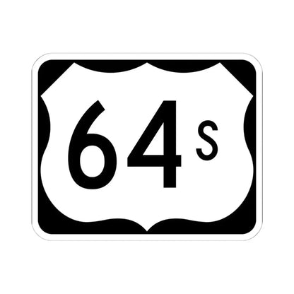 US 64S (Arkansas) (Road Sign) STICKER Vinyl Kiss-Cut Decal 6 Inch White - The Sticker Space