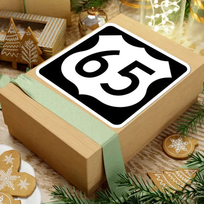 US 65 IA (Iowa) (Road Sign) STICKER Vinyl Kiss-Cut Decal - The Sticker Space