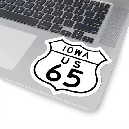 US 65 Iowa 1948 (Iowa) (Road Sign) STICKER Vinyl Kiss-Cut Decal - The Sticker Space