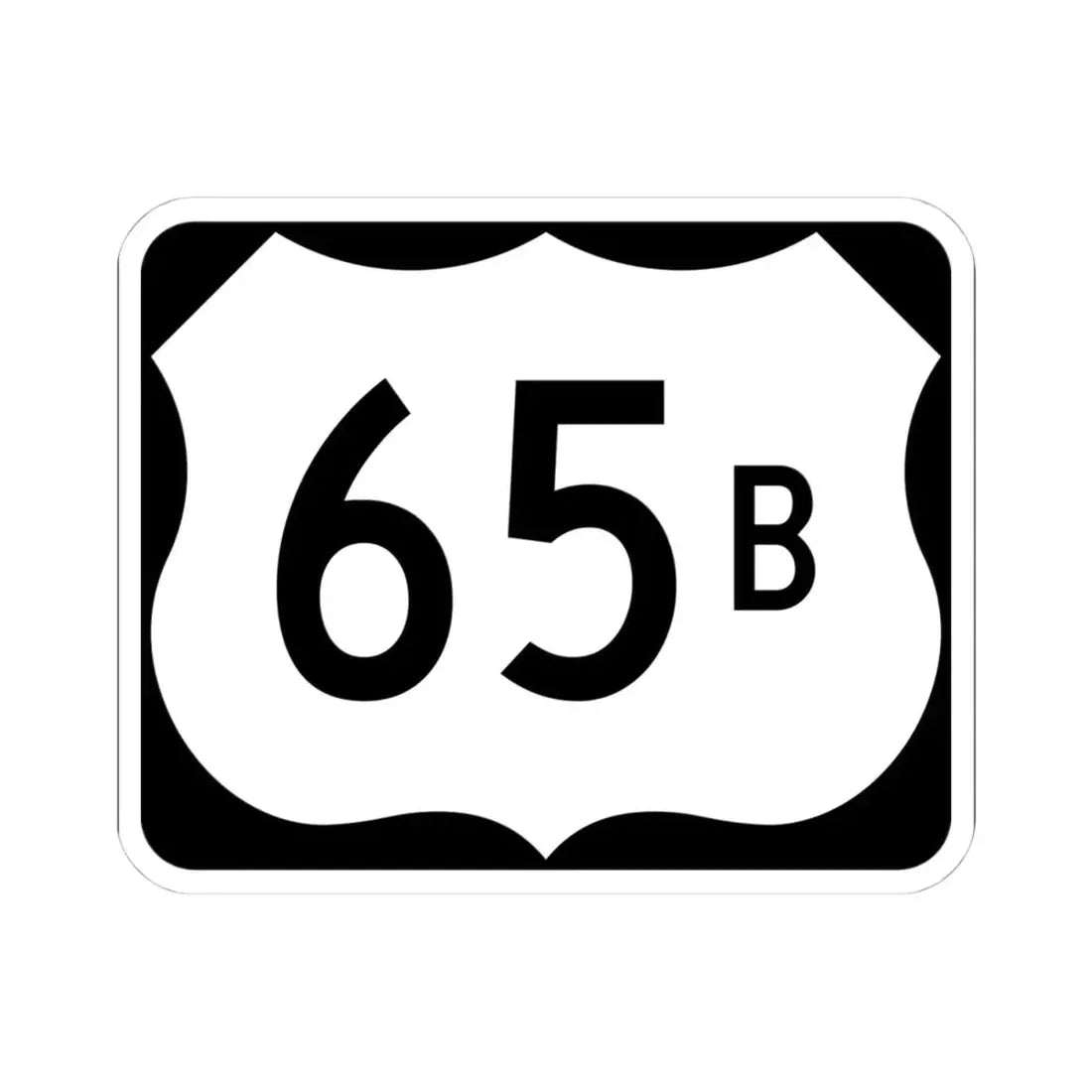 US 65B (Arkansas) (Road Sign) STICKER Vinyl Kiss-Cut Decal 4 Inch White - The Sticker Space