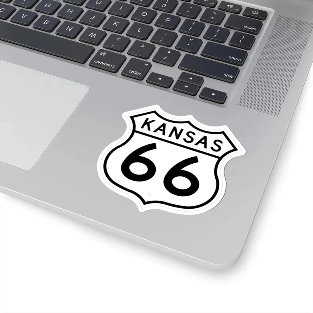US 66 Kansas 1962 (Kansas) (Road Sign) STICKER Vinyl Kiss-Cut Decal - The Sticker Space
