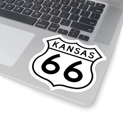 US 66 Kansas 1962 (Kansas) (Road Sign) STICKER Vinyl Kiss-Cut Decal - The Sticker Space