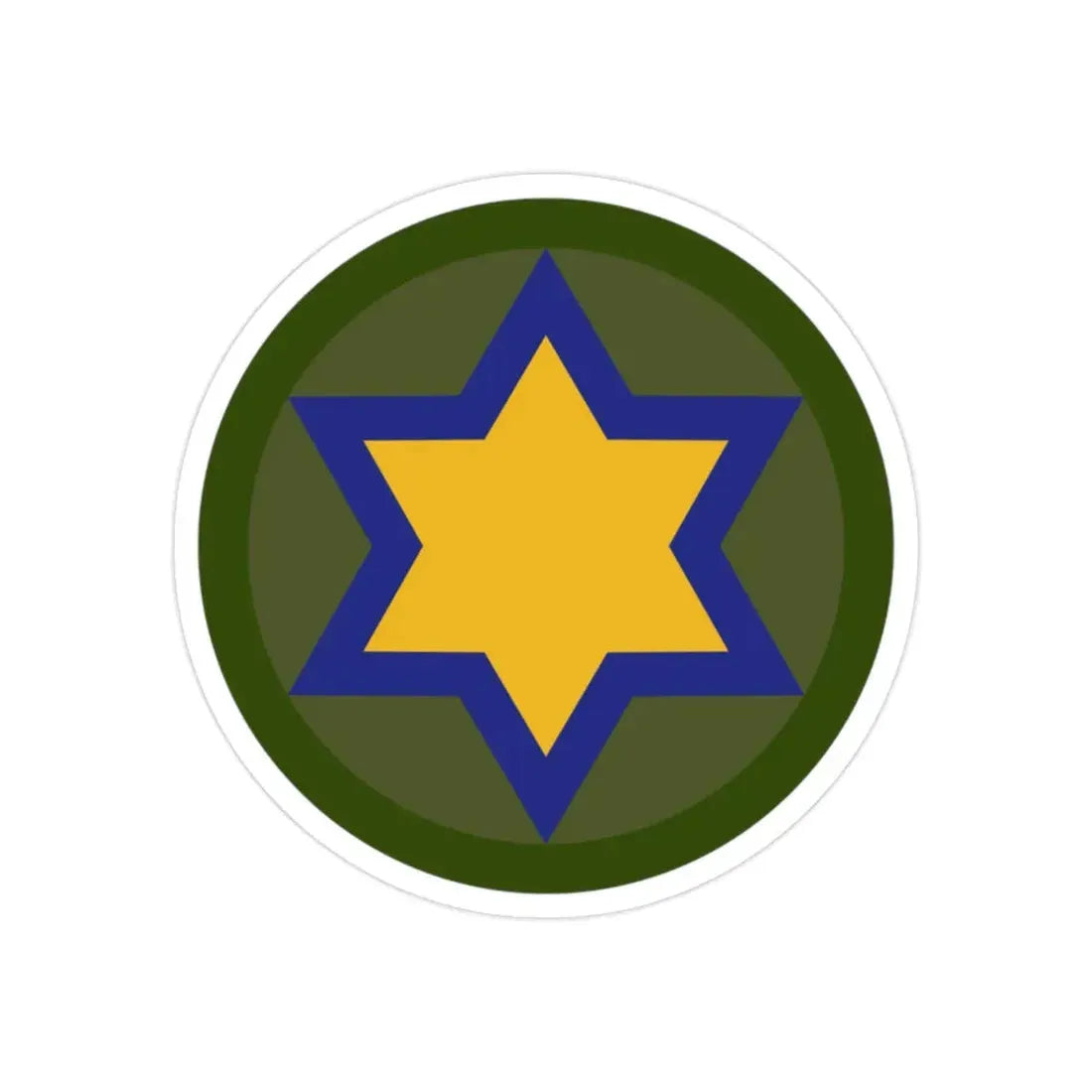 US 66th Cavalry Division (U.S. Army) REVERSE PRINT Transparent Die-Cut STICKER 2 Inch Die-Cut Transparent - The Sticker Space