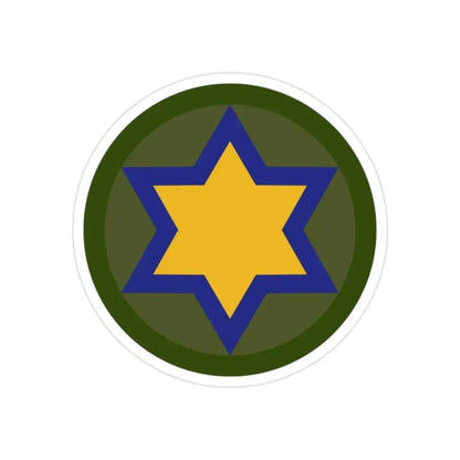 US 66th Cavalry Division (U.S. Army) REVERSE PRINT Transparent Die-Cut STICKER 2 Inch Die-Cut Transparent - The Sticker Space