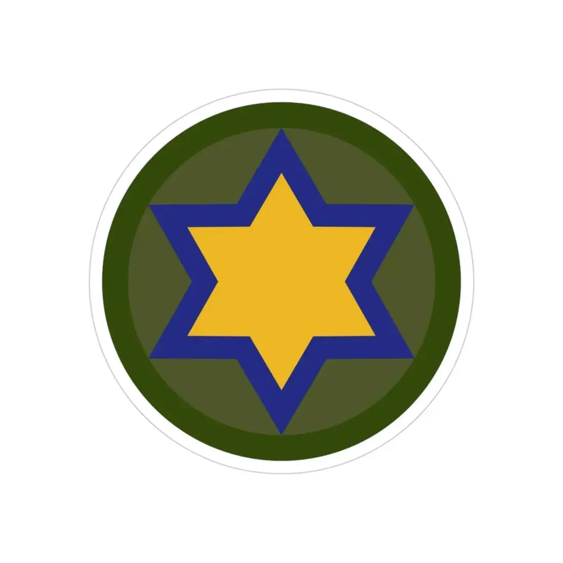 US 66th Cavalry Division (U.S. Army) REVERSE PRINT Transparent Die-Cut STICKER 3 Inch Die-Cut Transparent - The Sticker Space