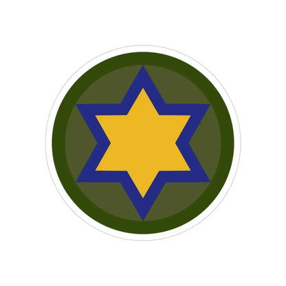 US 66th Cavalry Division (U.S. Army) REVERSE PRINT Transparent Die-Cut STICKER 3 Inch Die-Cut Transparent - The Sticker Space