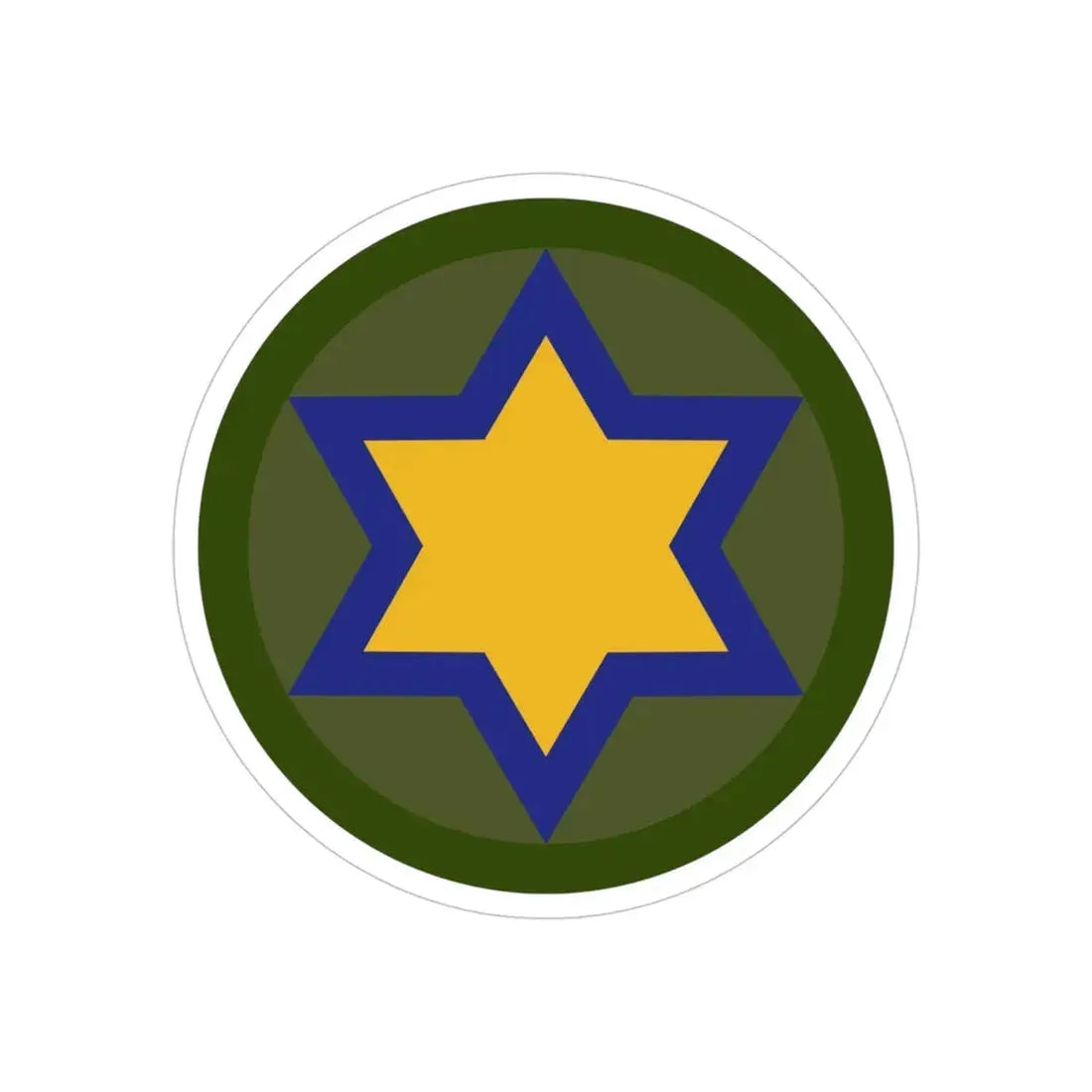 US 66th Cavalry Division (U.S. Army) REVERSE PRINT Transparent Die-Cut STICKER 4 Inch Die-Cut Transparent - The Sticker Space