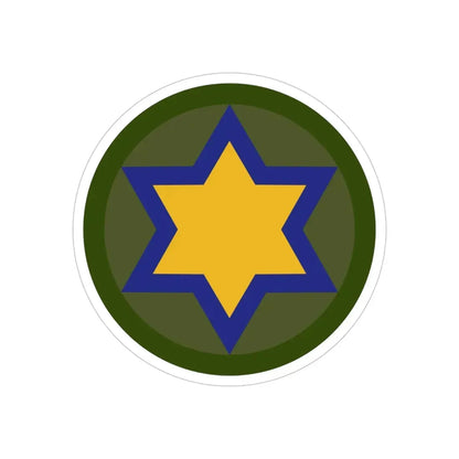 US 66th Cavalry Division (U.S. Army) REVERSE PRINT Transparent Die-Cut STICKER 4 Inch Die-Cut Transparent - The Sticker Space