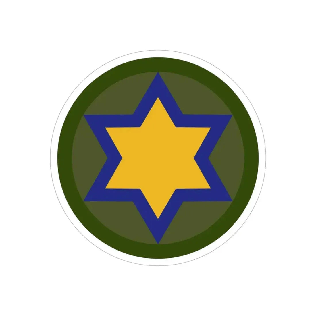 US 66th Cavalry Division (U.S. Army) REVERSE PRINT Transparent Die-Cut STICKER 5 Inch Die-Cut Transparent - The Sticker Space