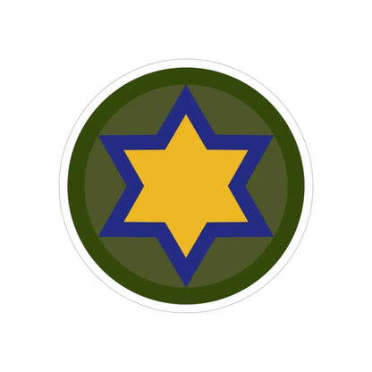 US 66th Cavalry Division (U.S. Army) REVERSE PRINT Transparent Die-Cut STICKER 5 Inch Die-Cut Transparent - The Sticker Space