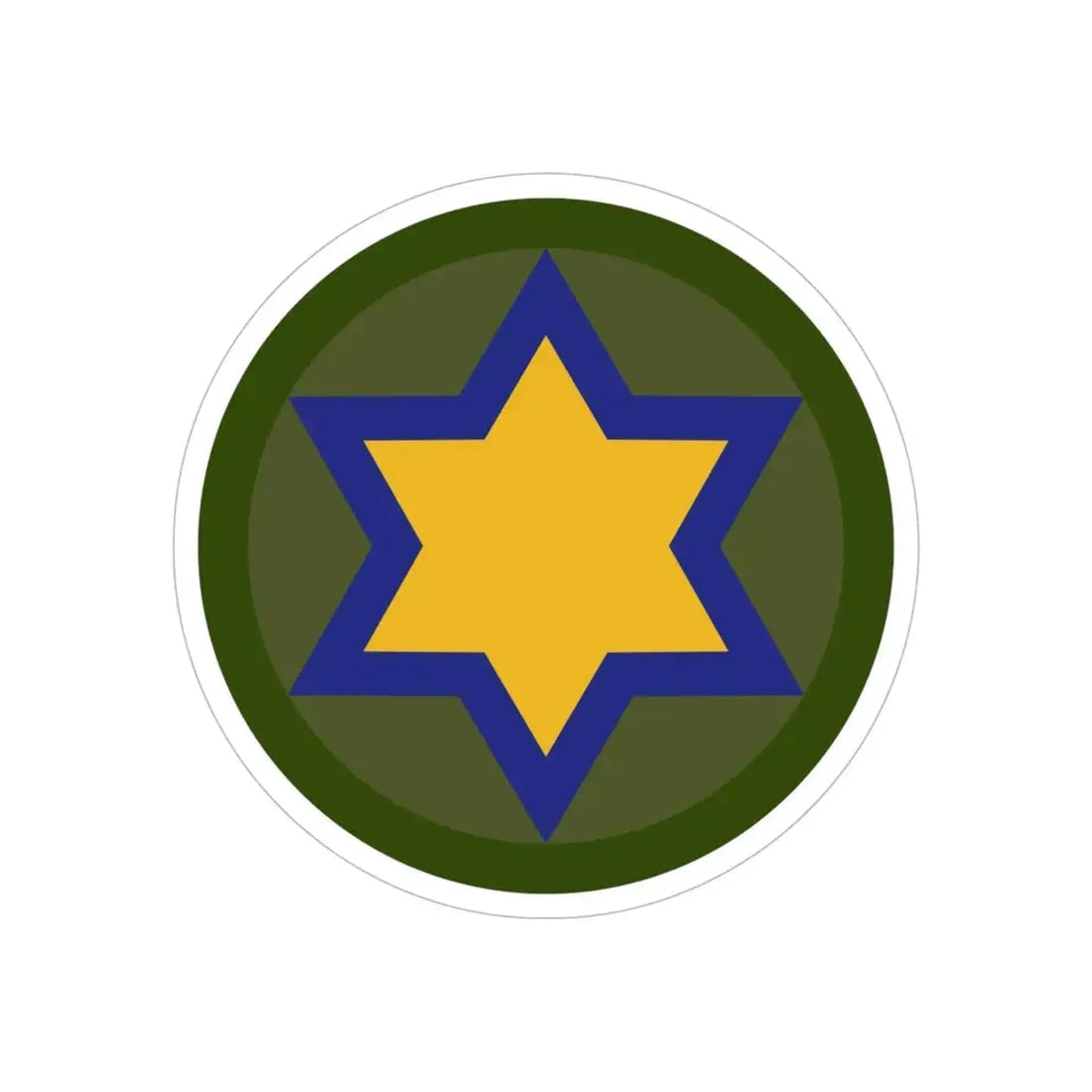 US 66th Cavalry Division (U.S. Army) REVERSE PRINT Transparent Die-Cut STICKER 6 Inch Die-Cut Transparent - The Sticker Space